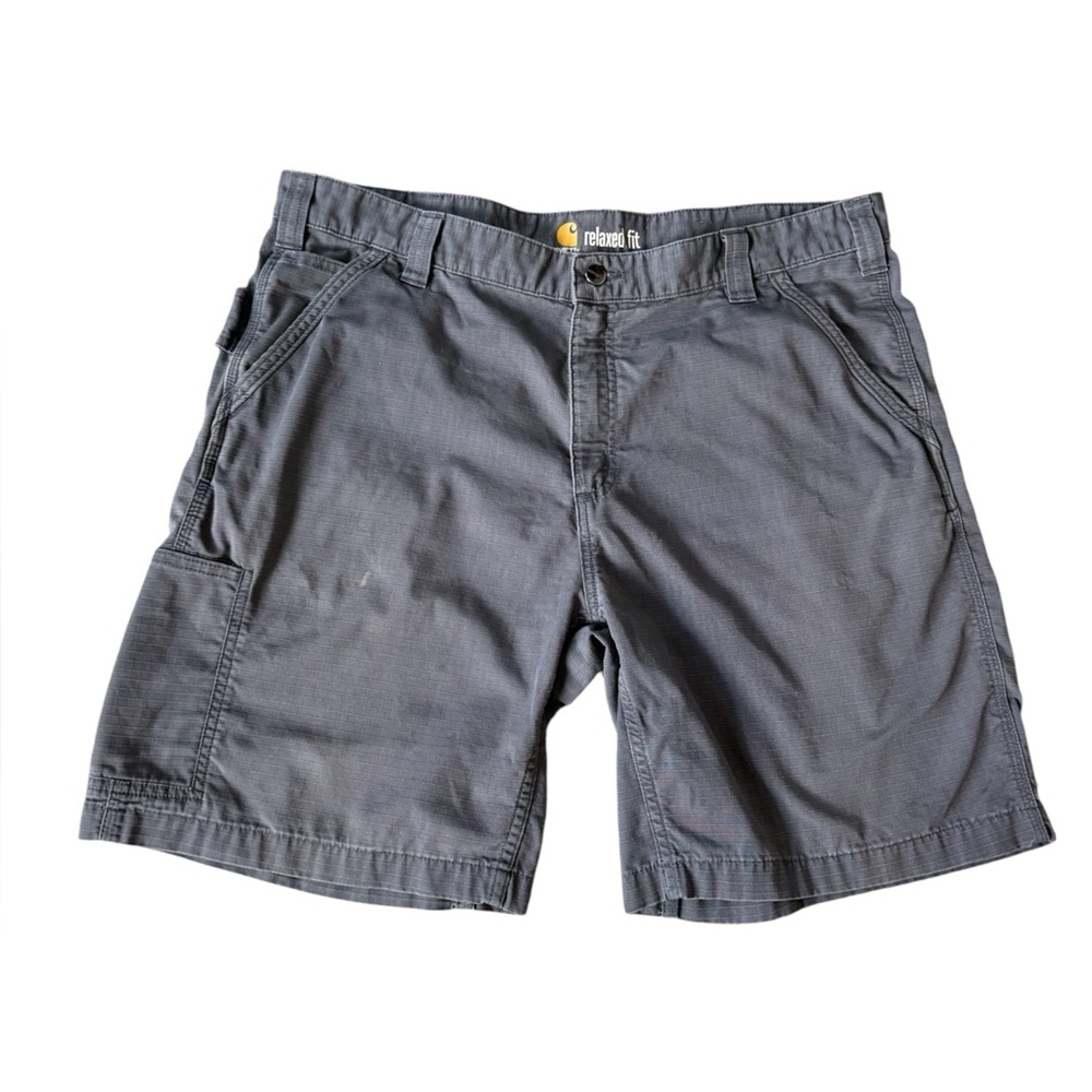 Carhartt Relaxed Fit Gray Ripstop Work Shorts Size 40 Men’s Utility Cargo